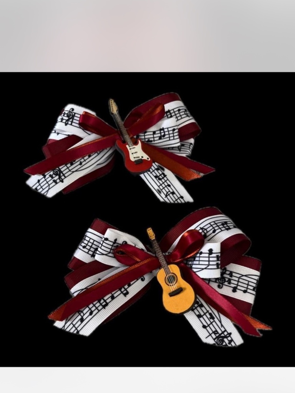 For the Love of Music inspired hair bows